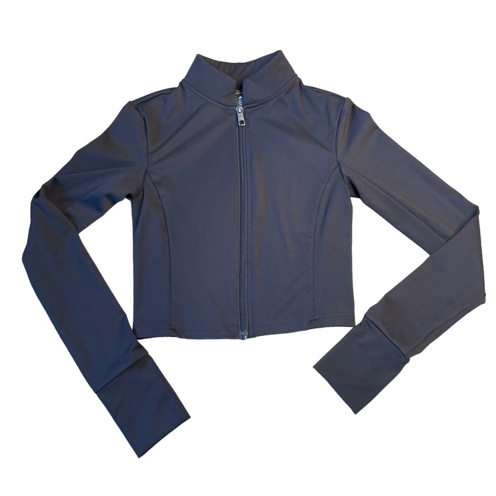Balance Athletica Black Cropped Zip-Up Jacket